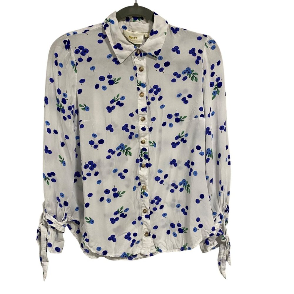 Anthropologie‎ Maeve Blueberry Blithe Button Up Blouse Size 4